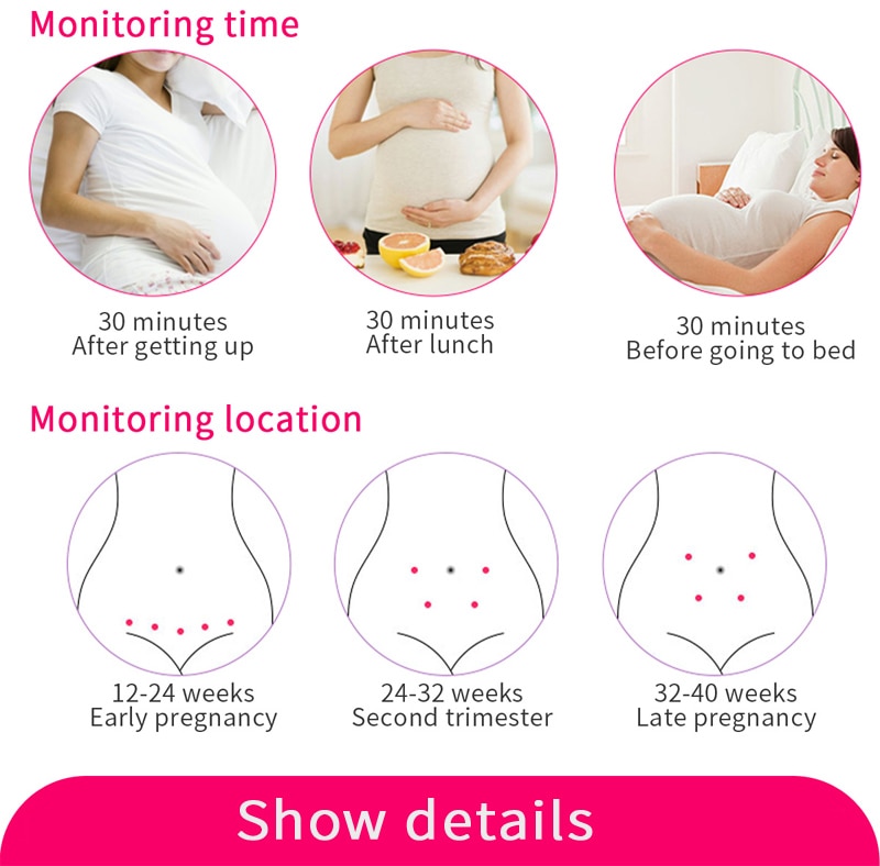 Upgraded 3.0MHz Doppler Fetal Heart rate Monitor Home Pregnancy Baby Fetal Sound Heart Rate Detector LCD Display No Radiation